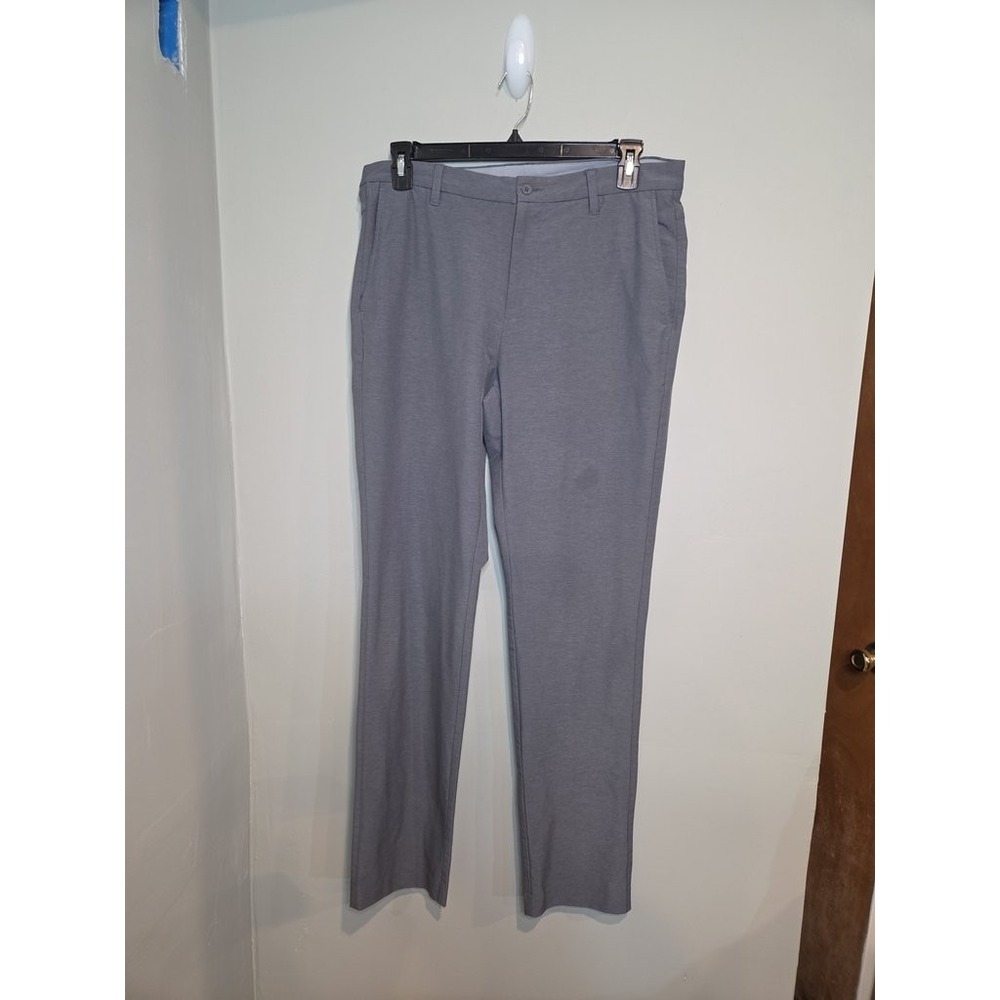 FootJoy Golf Pants Mens 36x34 Gray Performance Stretch Flat Front Trousers FJ